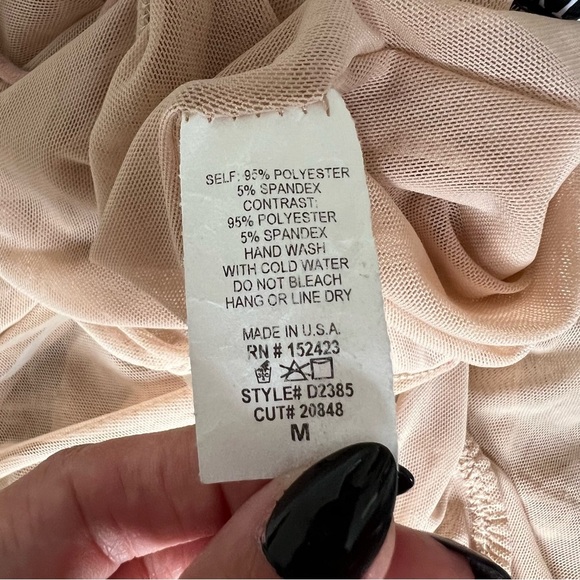 NWT Akira Tan Ruched Maxi Sheer Cocktail Dress Size M Side Slit Night Out Party - Picture 3 of 3